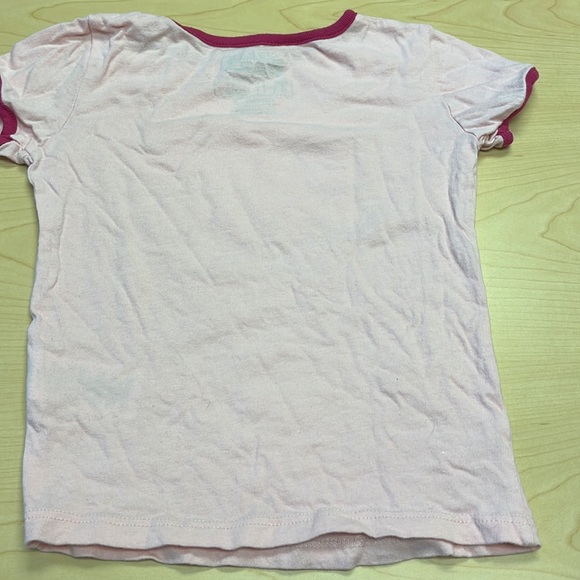Gently used STAR WARS pink, baby yoda/mandalorian tshirt, 4t, sparkles! - Picture 3 of 3